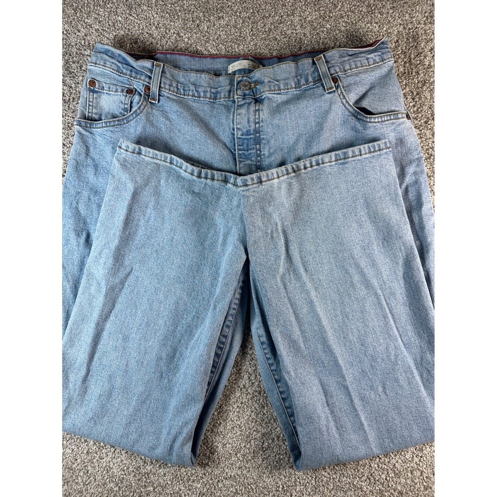 Levis 550 Relaxed Boot Cut Jeans Womens 16 Short Light Wash Blue Stretch Denim